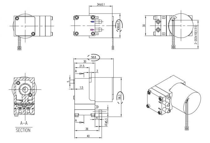 Easy Installation Air Pump Motor Brushless Type Diaphragm Pump In ...