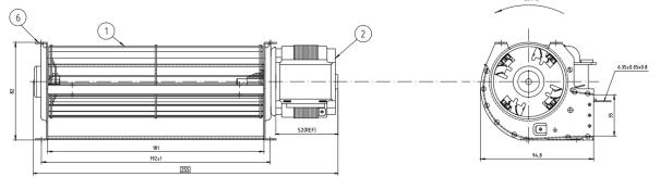 4500-06 crossflow fan assembly 2