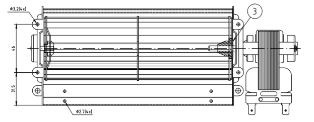 4500-06 crossflow fan assembly 3