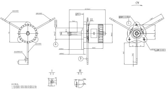 Outer rotor motor-W6430 3