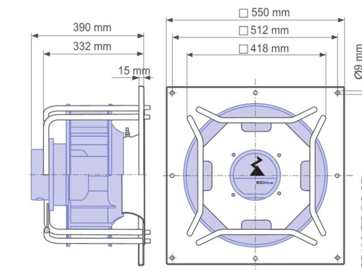 EC Fan Motor AC380V 50 / 60Hz Accept Custom Made