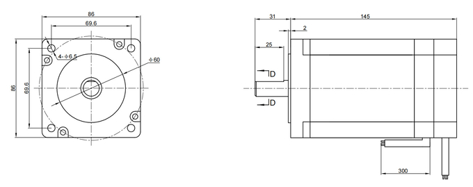 Automotive Electric BLDC Motor W8680 Brushless High Torque 0